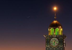 تصاویر) رویت هلال ماه رمضان بر فراز حرم حضرت عباس (ع)